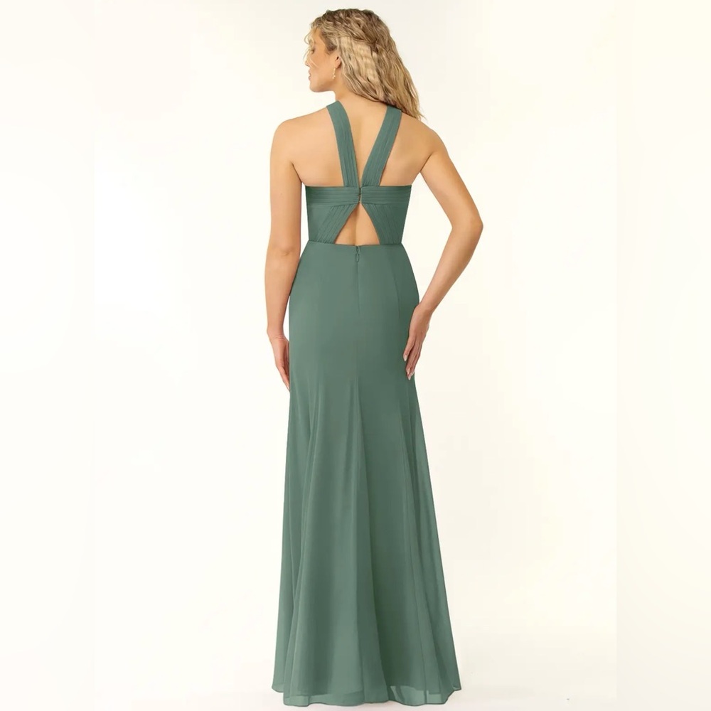 SOLD Azazie Rue Dress - Eucalyptus, A14 - Picture 3 of 9